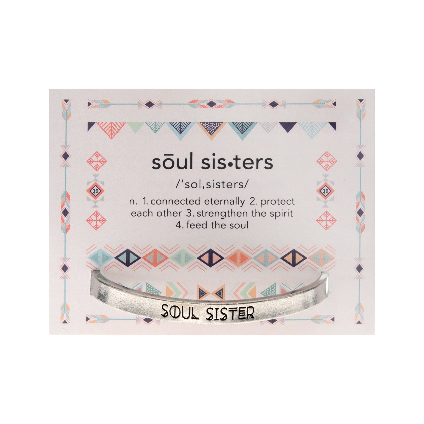 Soul Sister Quotable Cuff Bracelet on backer card