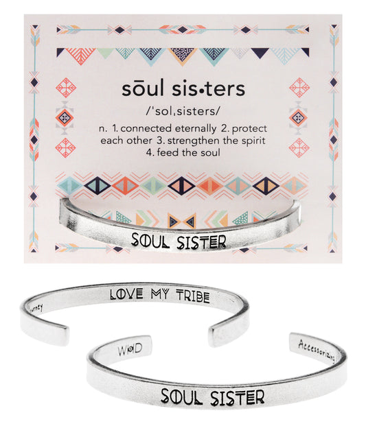 Soul Sister Quotable Cuff Bracelet with backer card