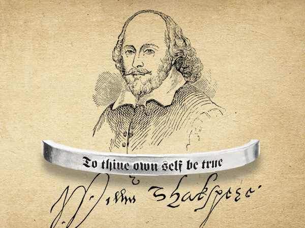 To Thine Own Self Be True Quotable Cuff on backer card