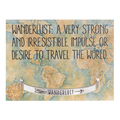 Wanderlust Quotable Cuff on backer card