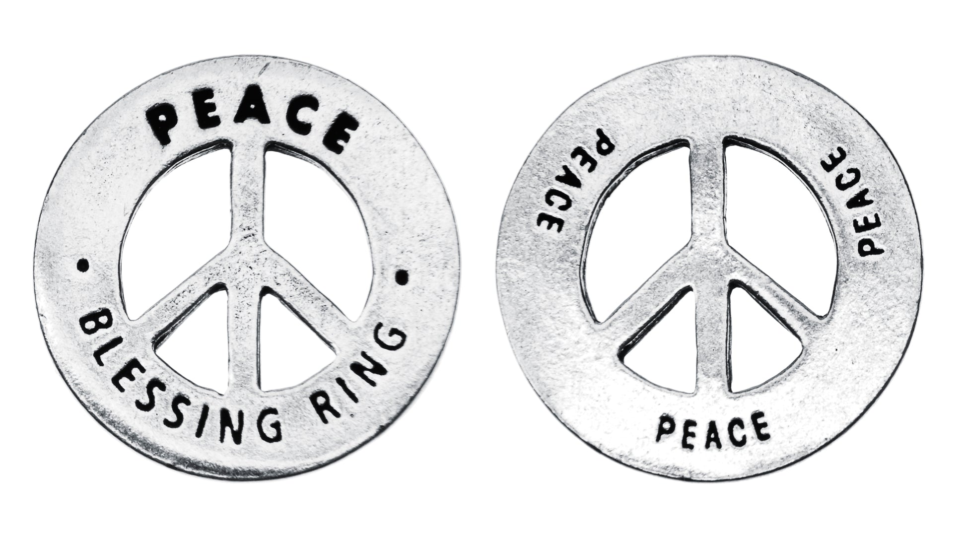 Peace Blessing Ring front and back