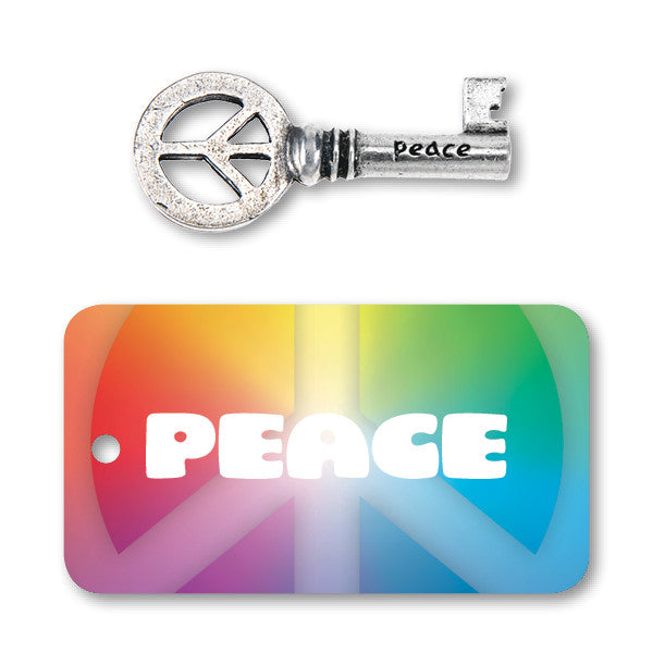 Peace Key Charm with backer card