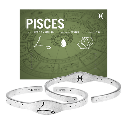 Zodiac Cuff Bracelet - Pisces