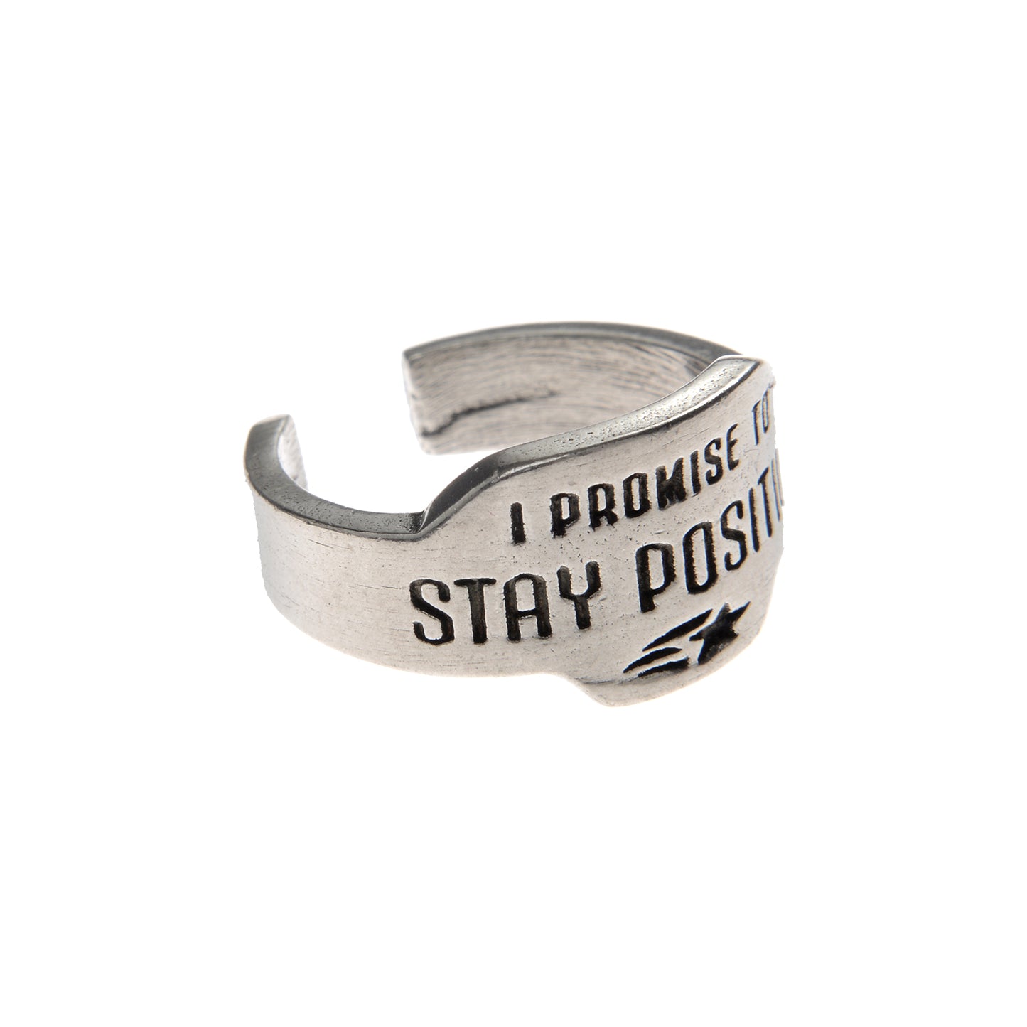 Stay Positive Promise Ring side view