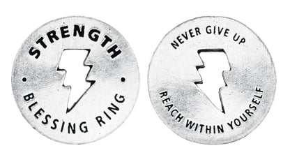 Strength Blessing Ring front and back