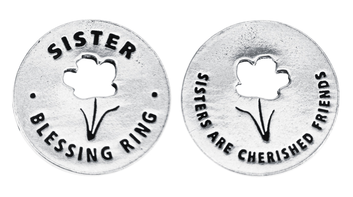 Sister Blessing Ring front and back