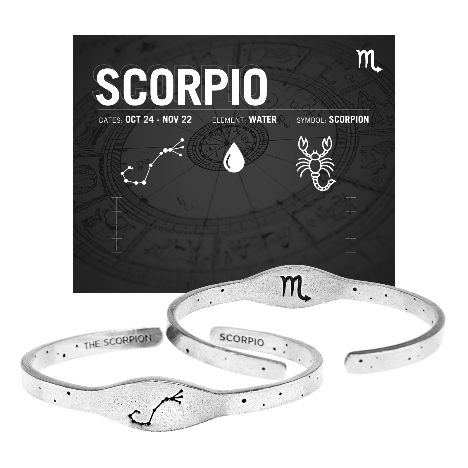 Scorpio Zodiac Bracelet by Healing Stones for You