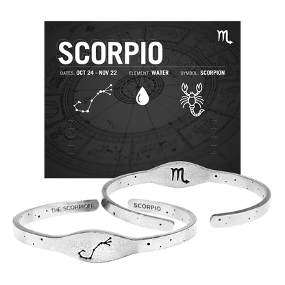 Zodiac Cuff Bracelet - Scorpio