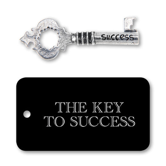Success Key Charm with backer card