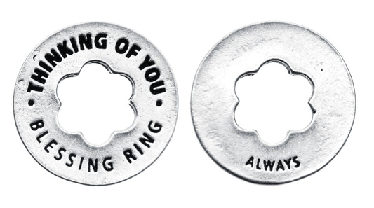 Thinking Of You Blessing Ring front and back