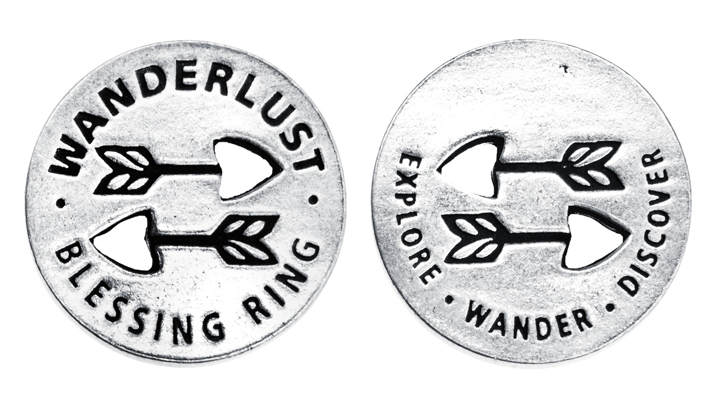 Wanderlust Blessing Ring front and back