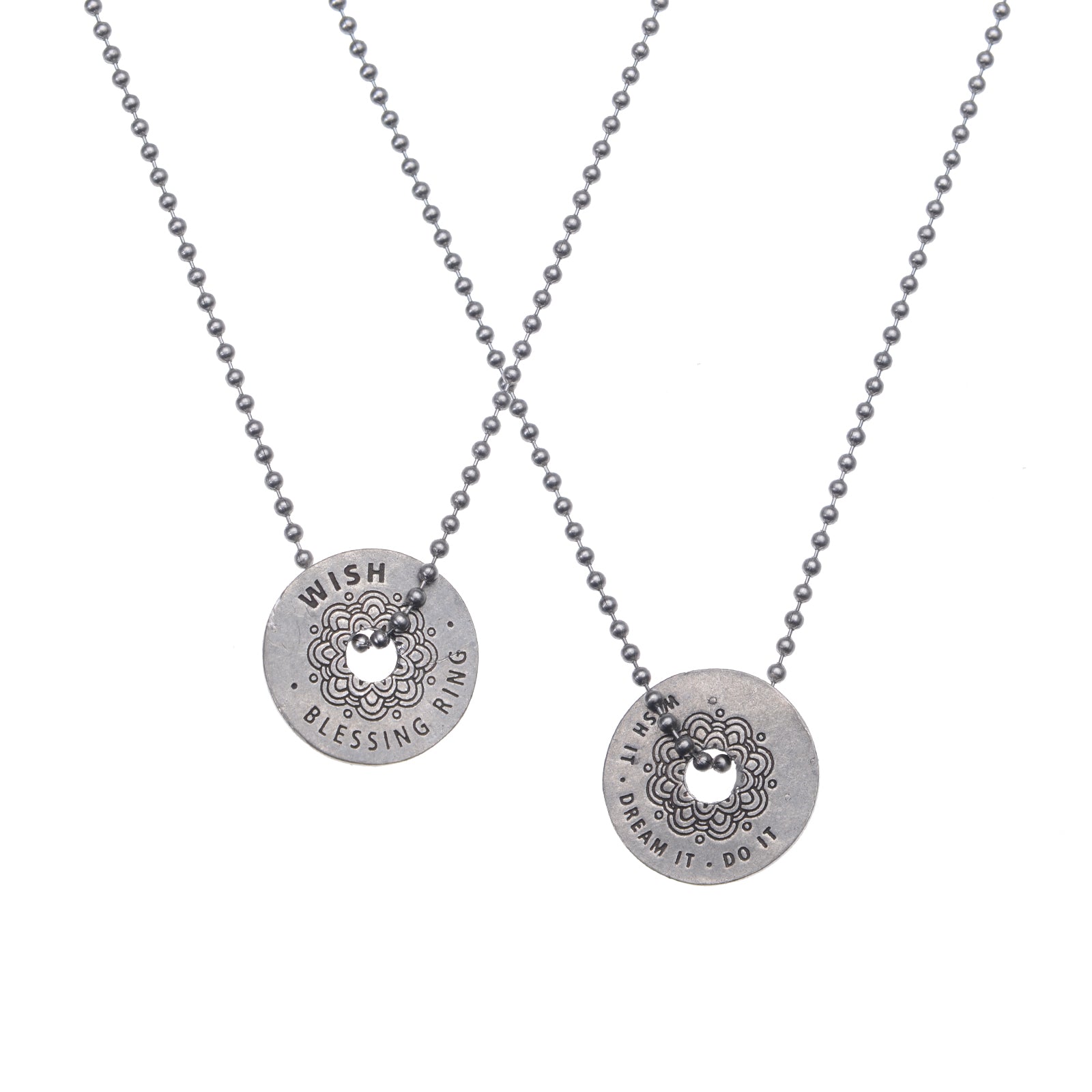 Wish Blessing Rings on a necklace