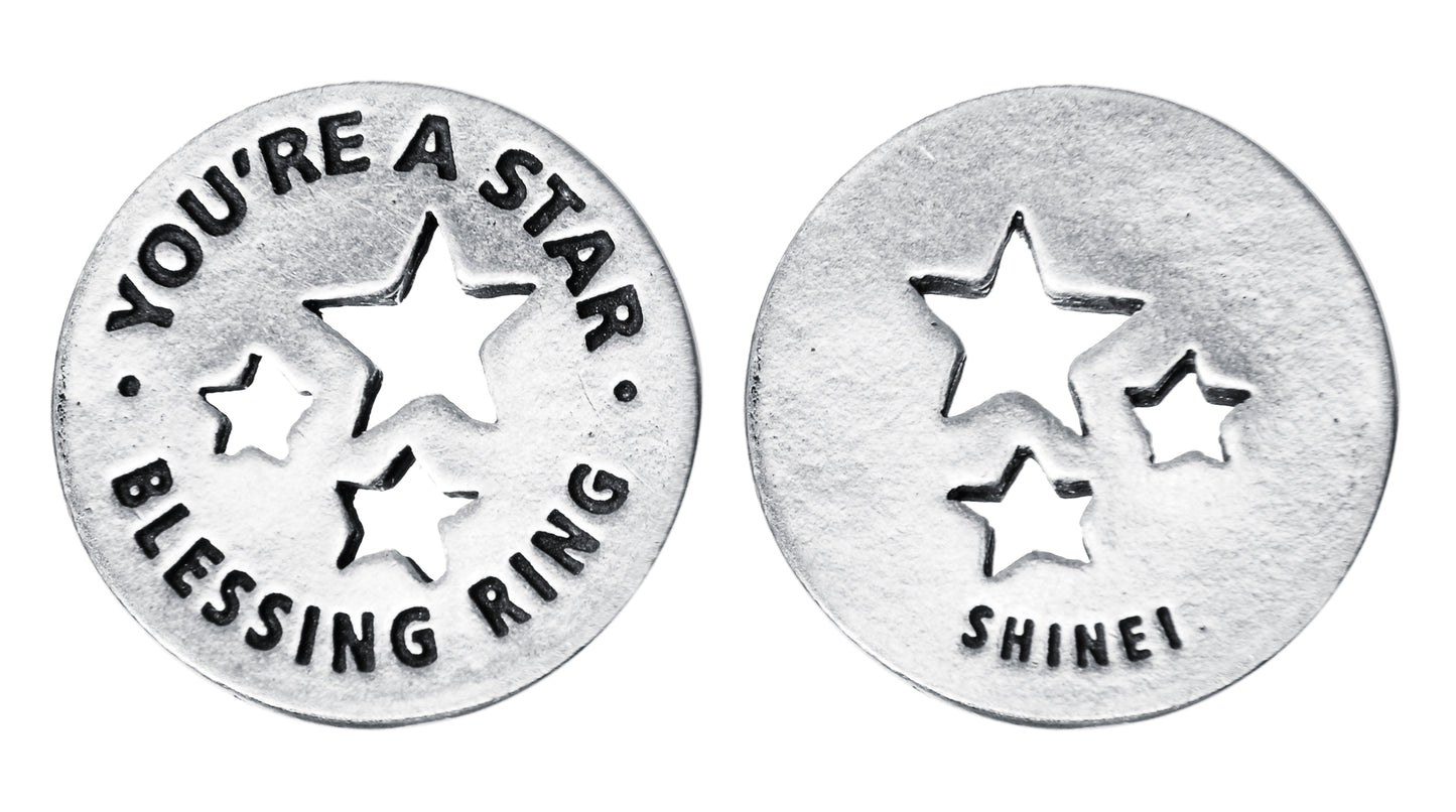 You're A Star Blessing Ring front and back