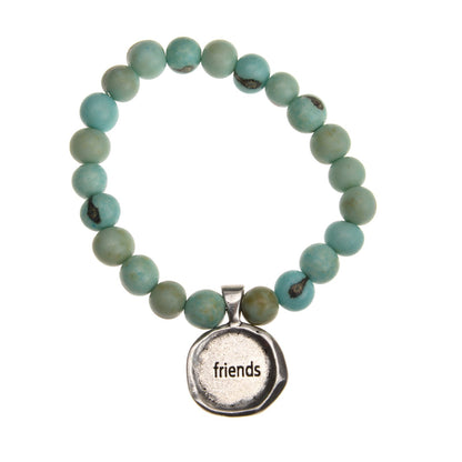 Acai Seeds Of Life Bracelet with Wax Seal - Baby Blue Beads