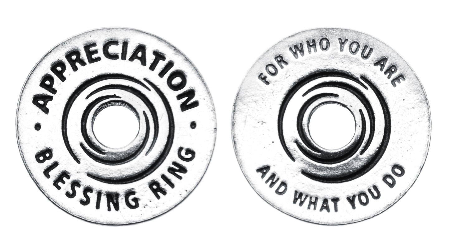 Appreciation Blessing Ring front and back