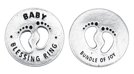Baby Blessing Ring front and back