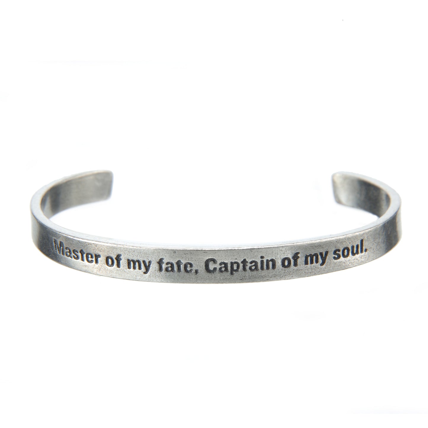 Master Of My Fate, Captain of my Soul Quotable Cuff Bracelet