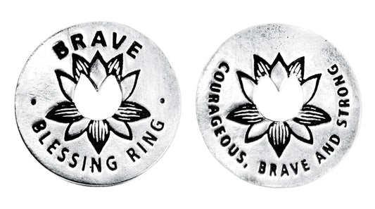 Brave Blessing Ring front and back