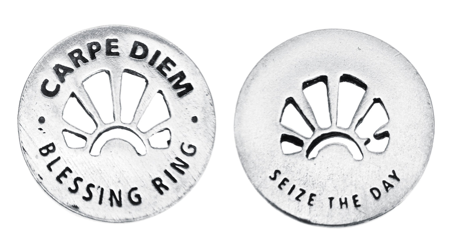 Carpe Diem Blessing Ring front and back