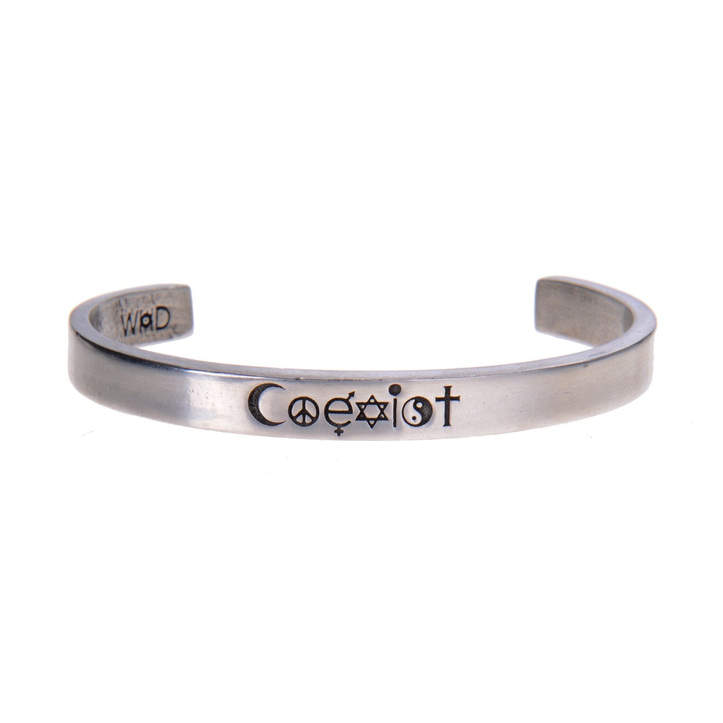 Coexist Quotable Cuff Bracelet