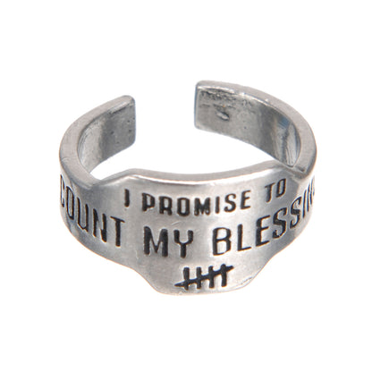 Count My Blessings Promise Ring front