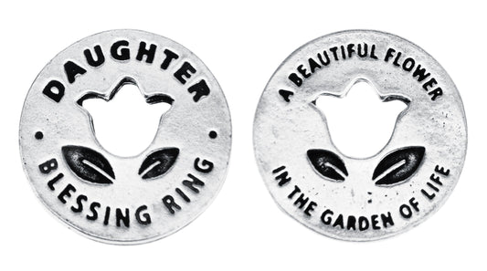 Daughter Blessing Ring front and back