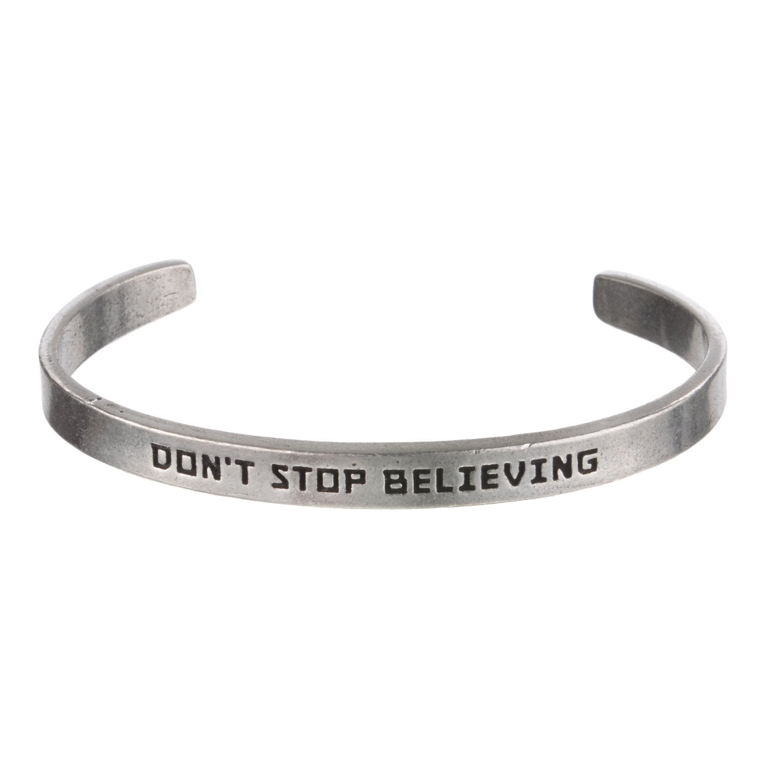 Don't Stop Believing Quotable Cuff Bracelet