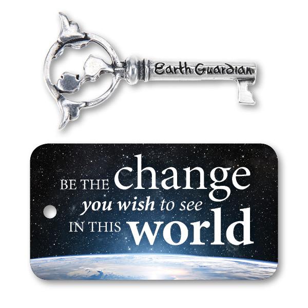 Earth Guardian Key Charm with backer card