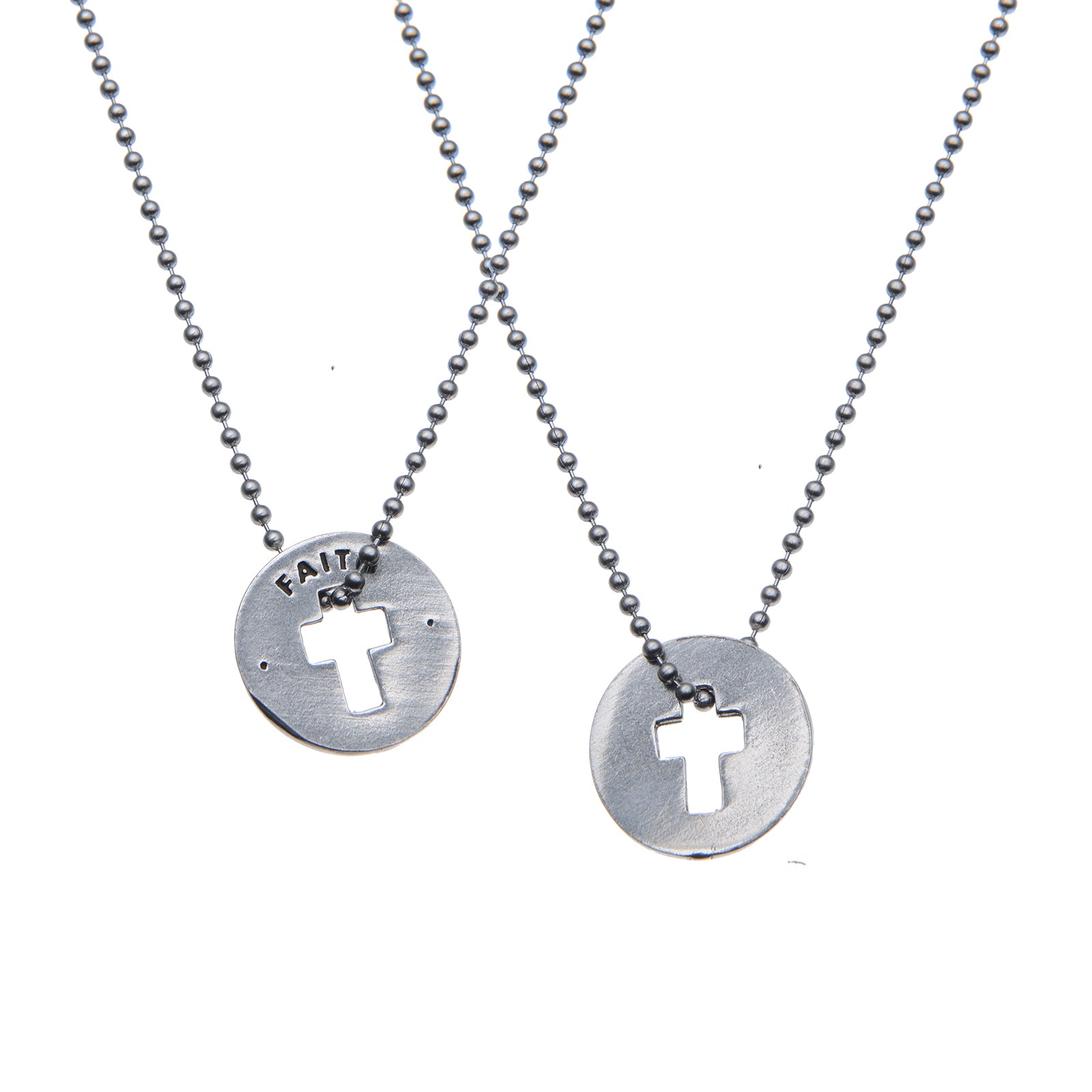 Faith Blessing Ring on a necklace