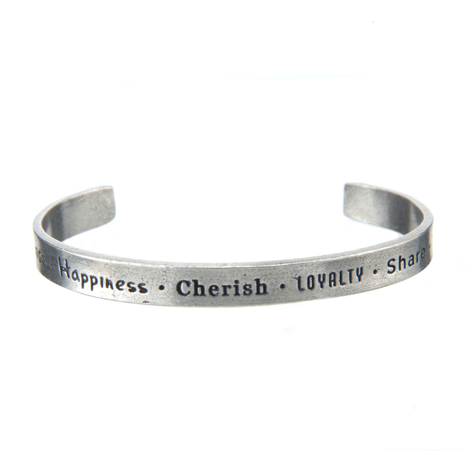 Friends-Happiness-Cherish Loyalty Share Trust Quotable Cuff Bracelet