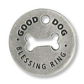 Good Dog Blessing Ring <small>(on back - one's best friend)</small> - Whitney Howard Designs