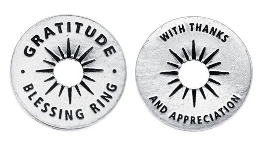 Gratitude Blessing Ring front and back