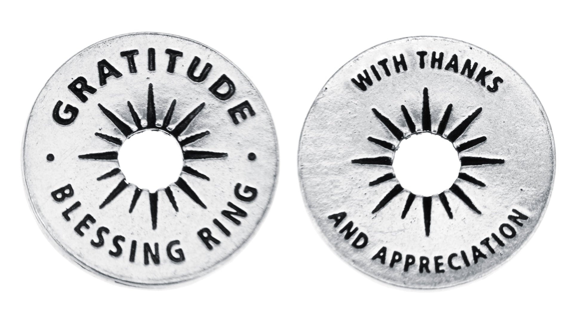 Gratitude Blessing Ring front and back