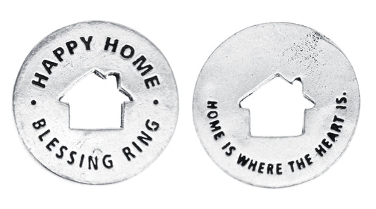 Happy Home Blessing Ring front and back