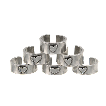 Stacked Heart of Gold Rings