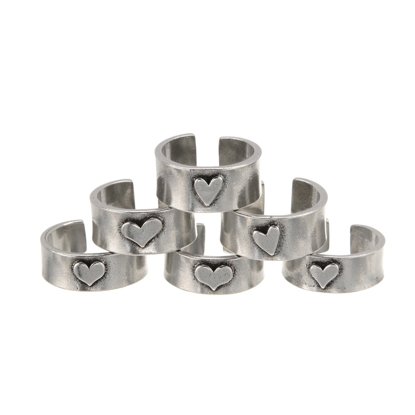 Stacked "Hearts of Gold" PEACEFUL HEART Ring