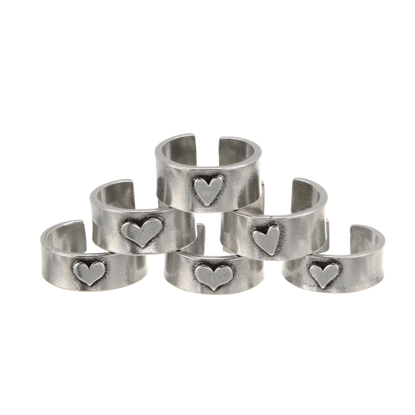 Stacked Hearts of Gold BRAVE HEART Ring
