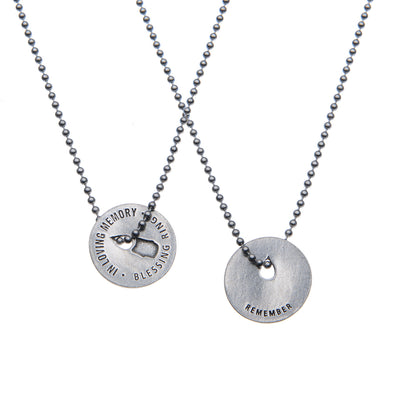 In Loving Memory Blessing Ring on a necklace