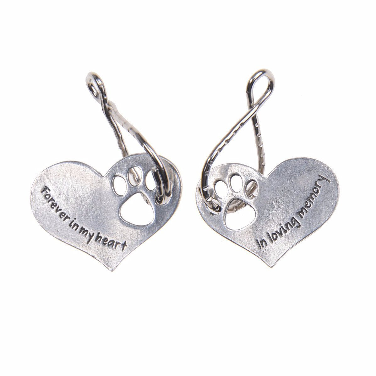 Forever in my heart, Pet Memorial Heart on Key Ring