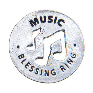 Music Blessing Ring front (on back - universal language)