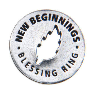 New Beginnings Blessing Ring front (on back - trust and believe)