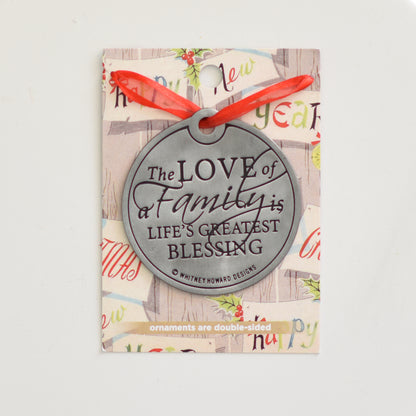 Packaged The Love of a Family is Life's Greatest Blessing Holiday Ornament 