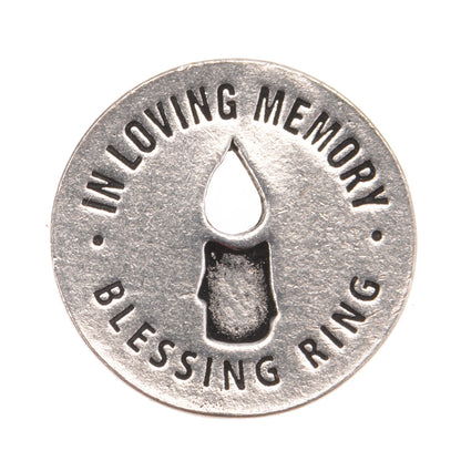 In Loving Memory Blessing Ring front (on back - remember)