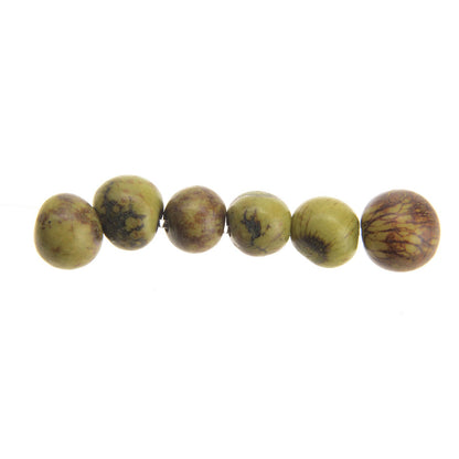 Acai Seeds of Life Bracelet with Wax Seal - Tiger Green Beads