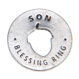 Son Blessing Ring front (on back - mighty oaks from little acorns grow)