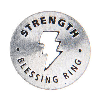 Strength Blessing Ring front (on back - never give up, reach within yourself)