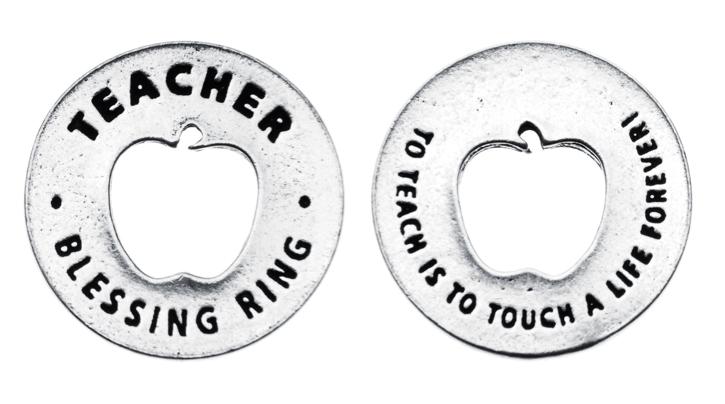 Teacher Blessing Ring front and back