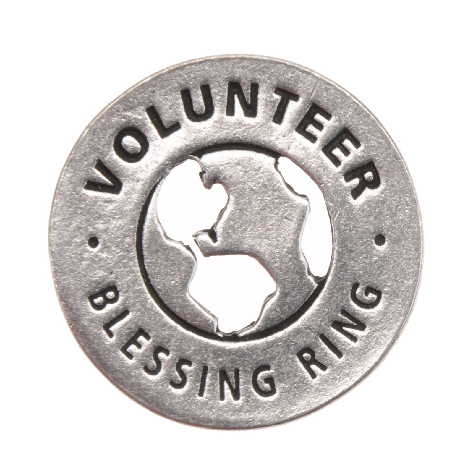 Volunteer Blessing Ring front (on back - volunteers make the world a better place)