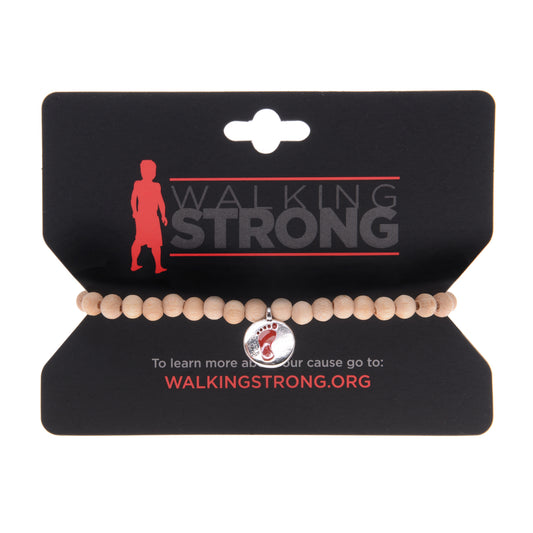 Walking Strong Bracelet - Small Blonde Wood Beads - Whitney Howard Designs