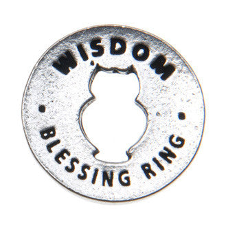 Wisdom Blessing Ring front (on back - knowledge is power)